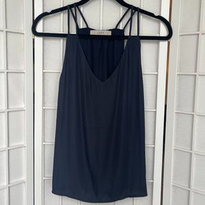 LOFT Navy Blouse (XS)